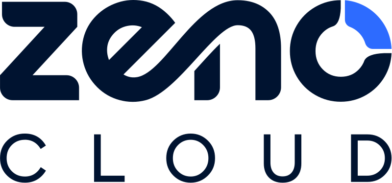 ZenoCloud logo with cobalt accent