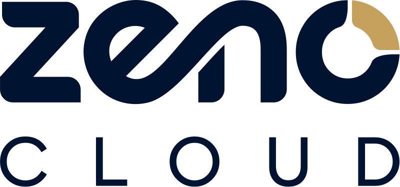 ZenoCloud logo with gold accent